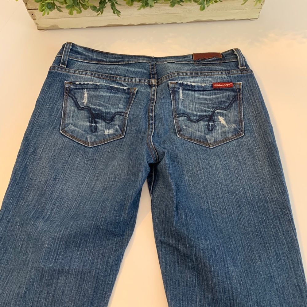 👖 Blue 2 Cropped Jeans - Picture 2 of 13